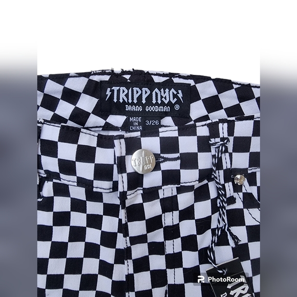 Tripp NYC Checkered Board Jeans - Picture 5 of 6